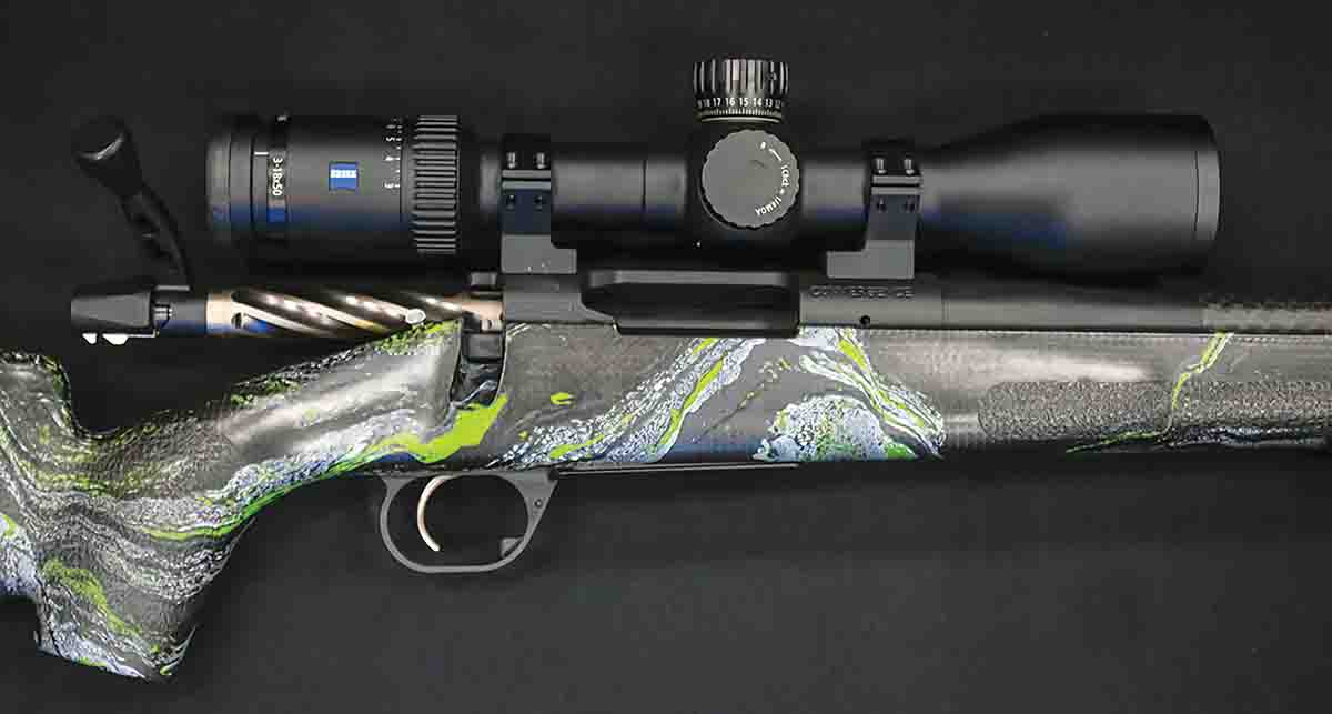 The heart of the Carbon Mountain Shadow rifle is the Convergence action, wire cut on an EDM machine and tolerances held to .0005 inch allow for tight lockup and smooth cycling.